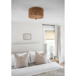 Refined Jute Drum Ceiling Light