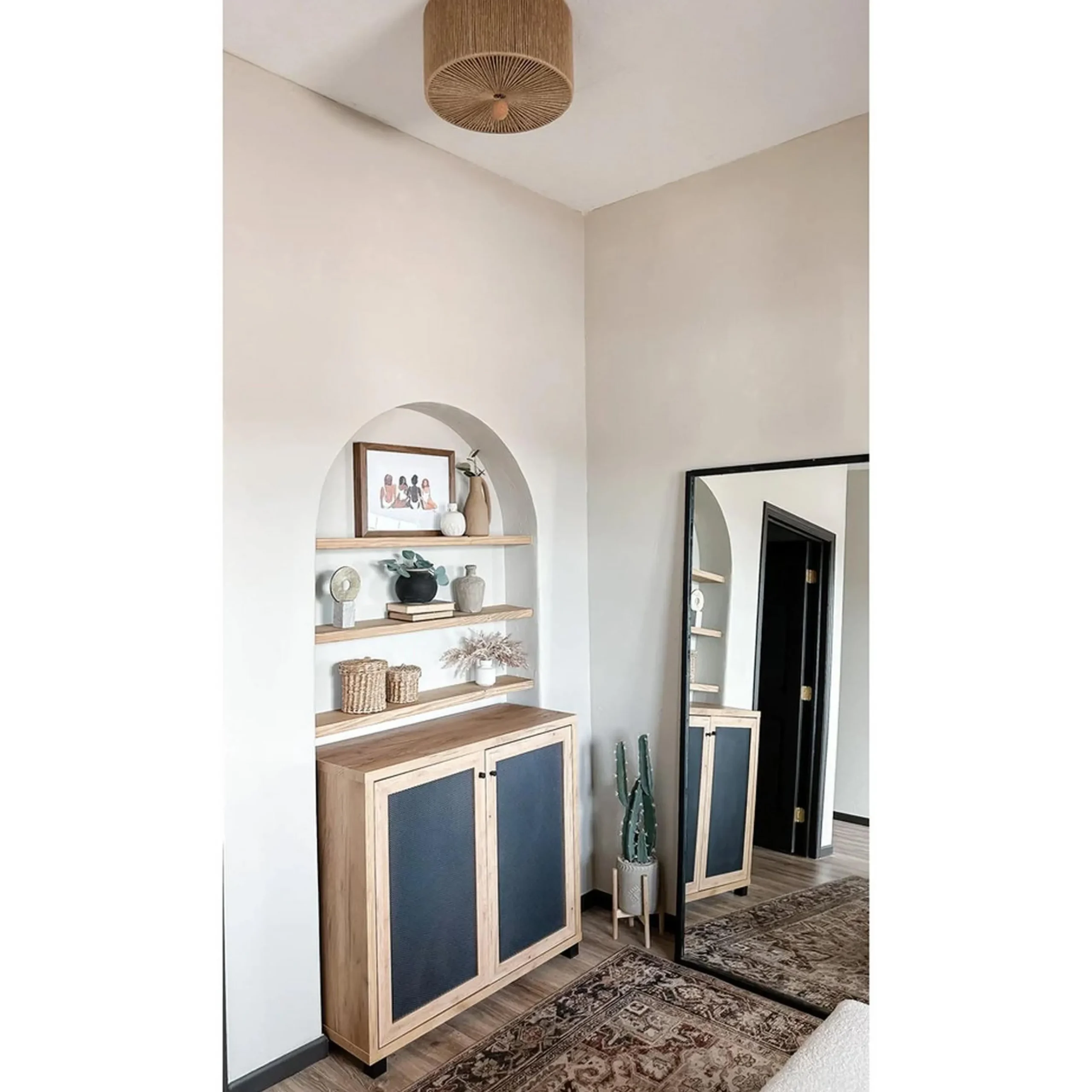 Refined Jute Drum Ceiling Light