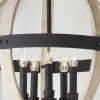 Refined Wood Globe Chandelier