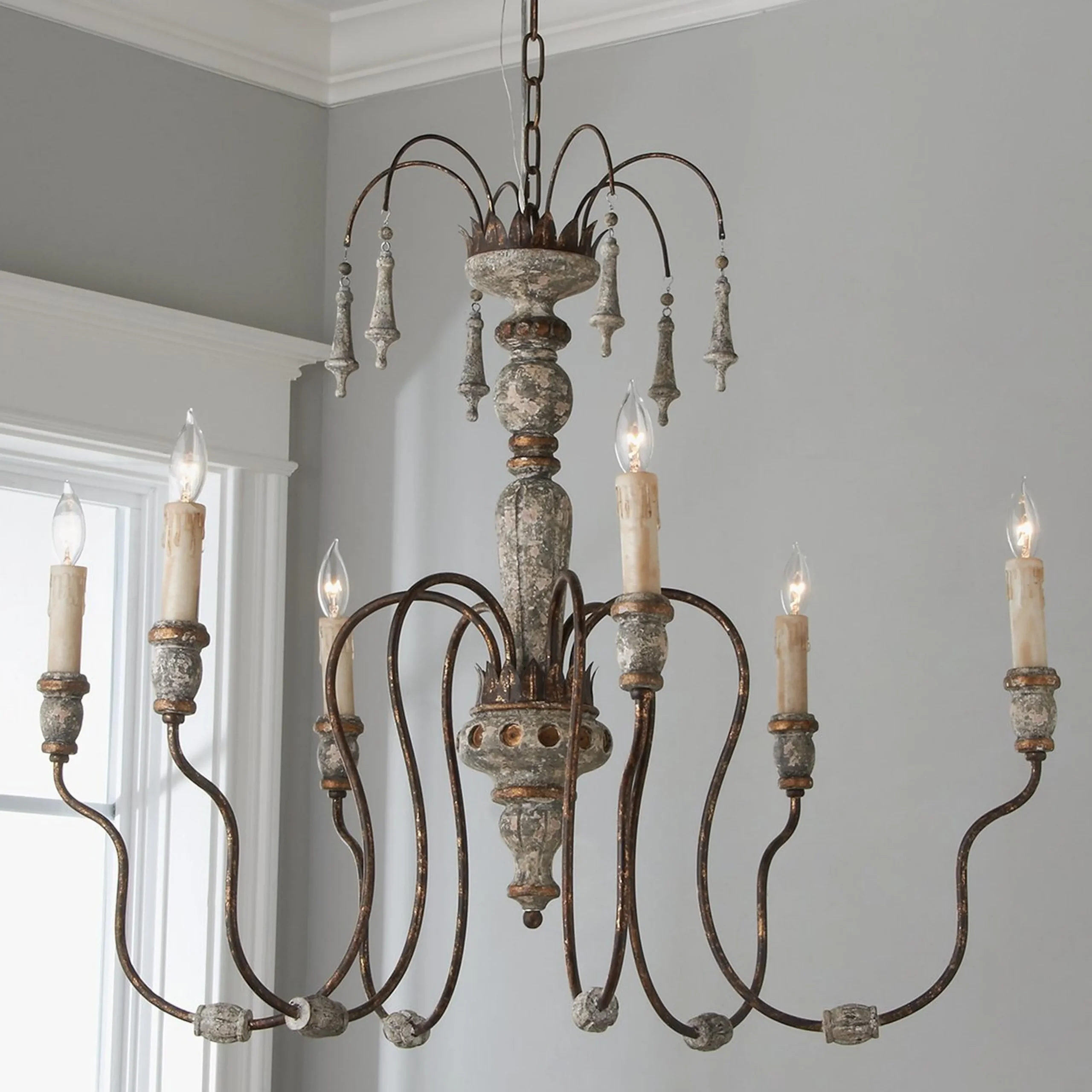 Regal Distressed Chandelier