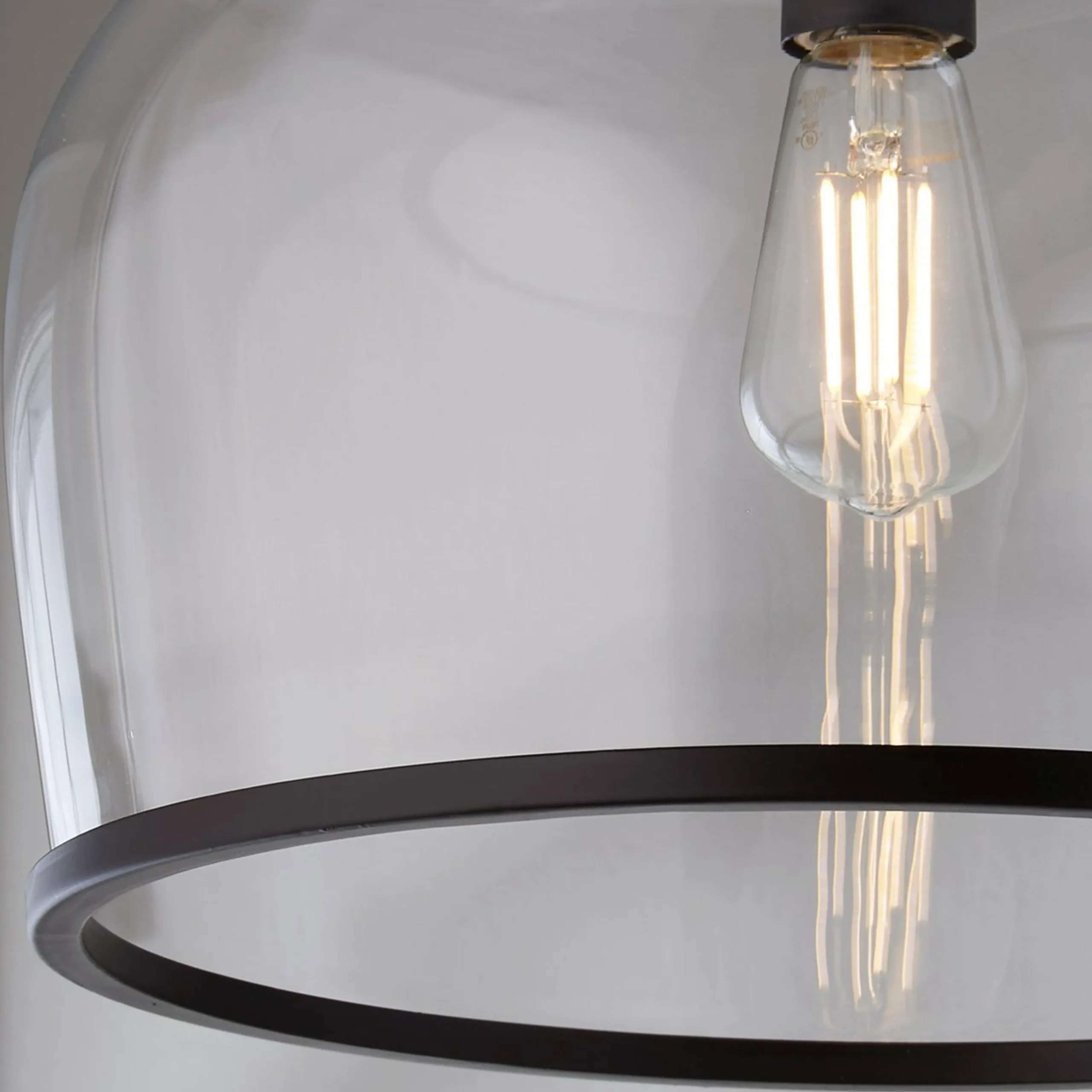 Reproduction Glass Cloche Pendant