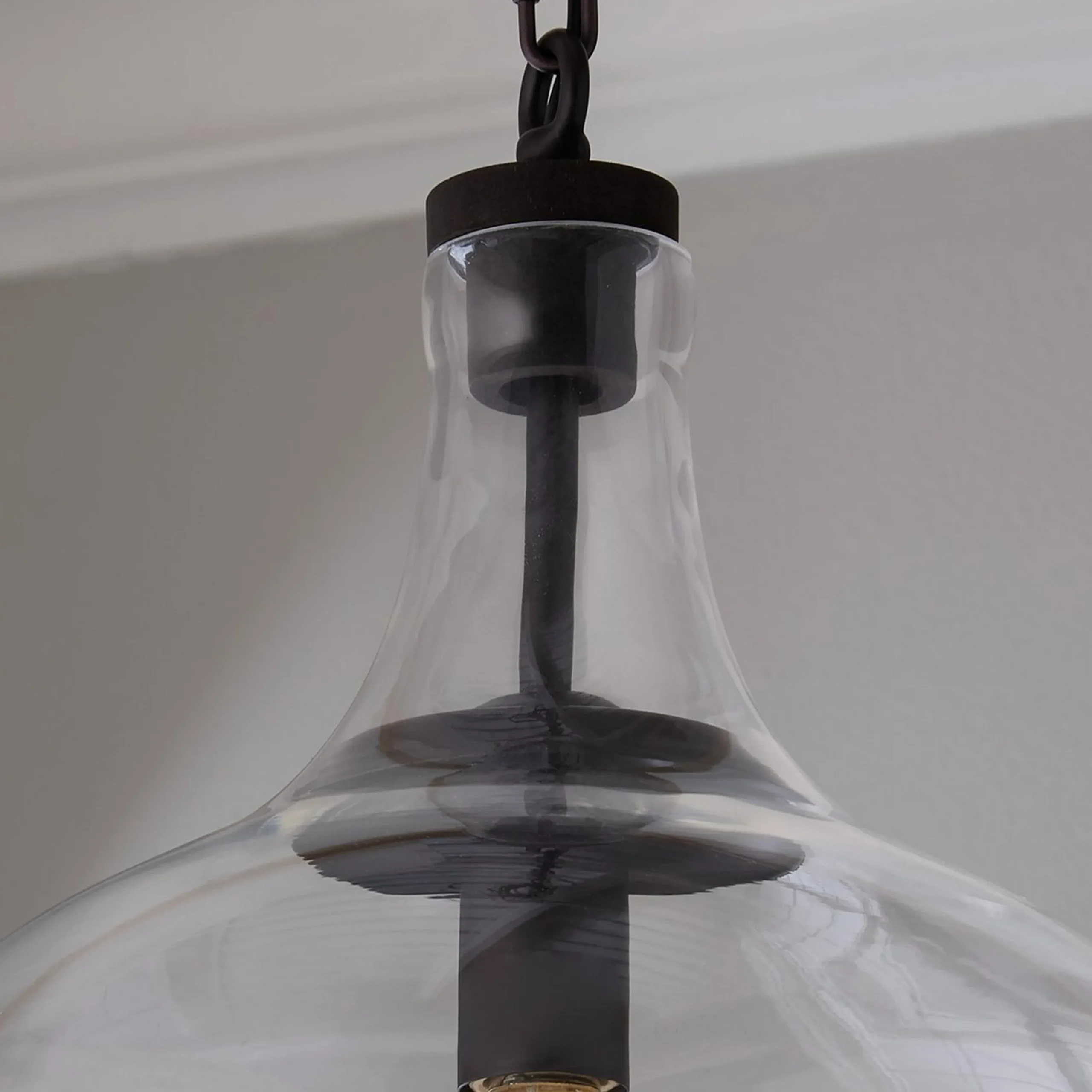 Reproduction Glass Cloche Pendant