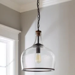Reproduction Glass Cloche Pendant