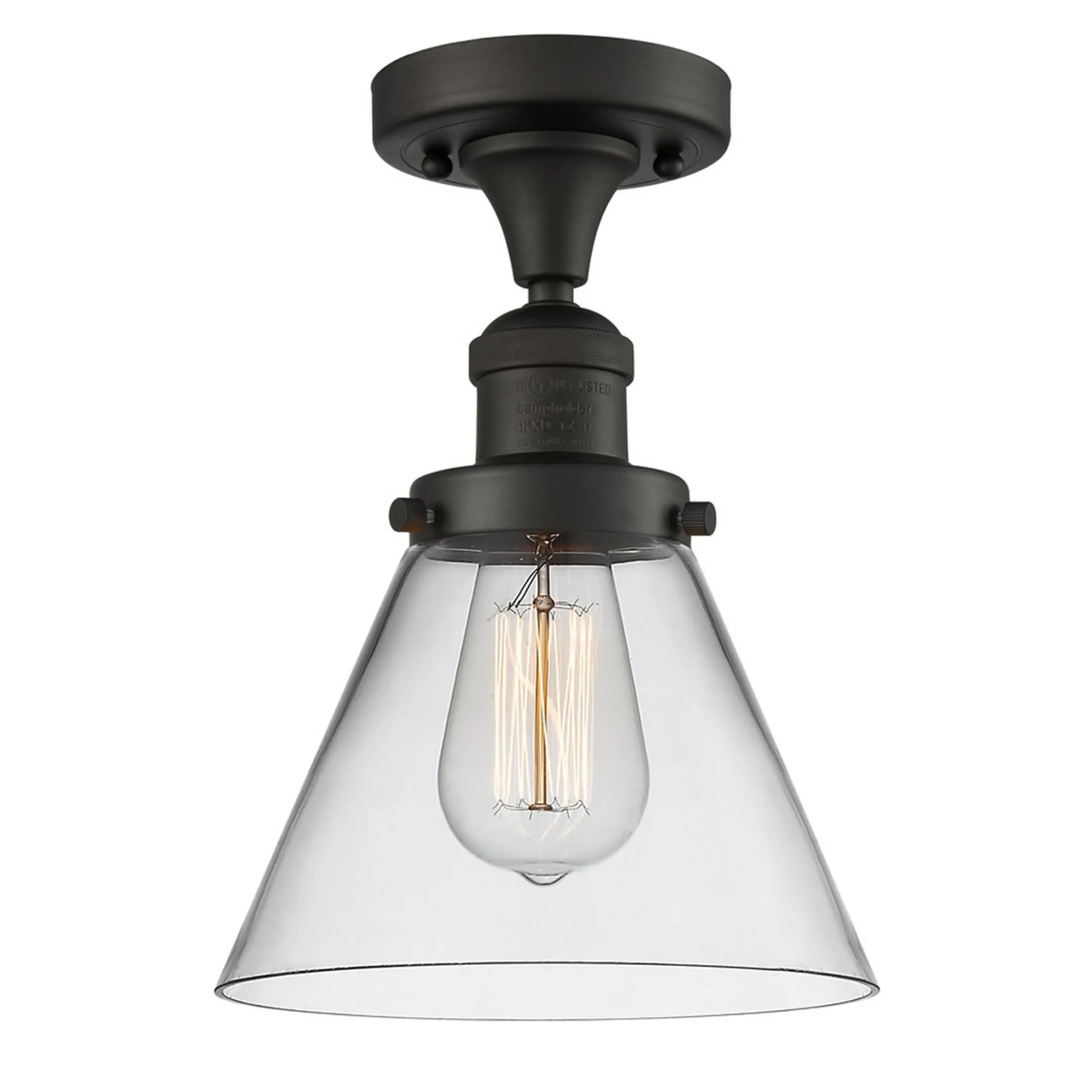 Restoration Stationary Ceiling Light - Clear Glass
