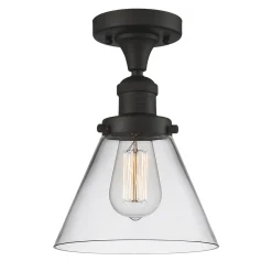 Restoration Stationary Ceiling Light - Clear Glass