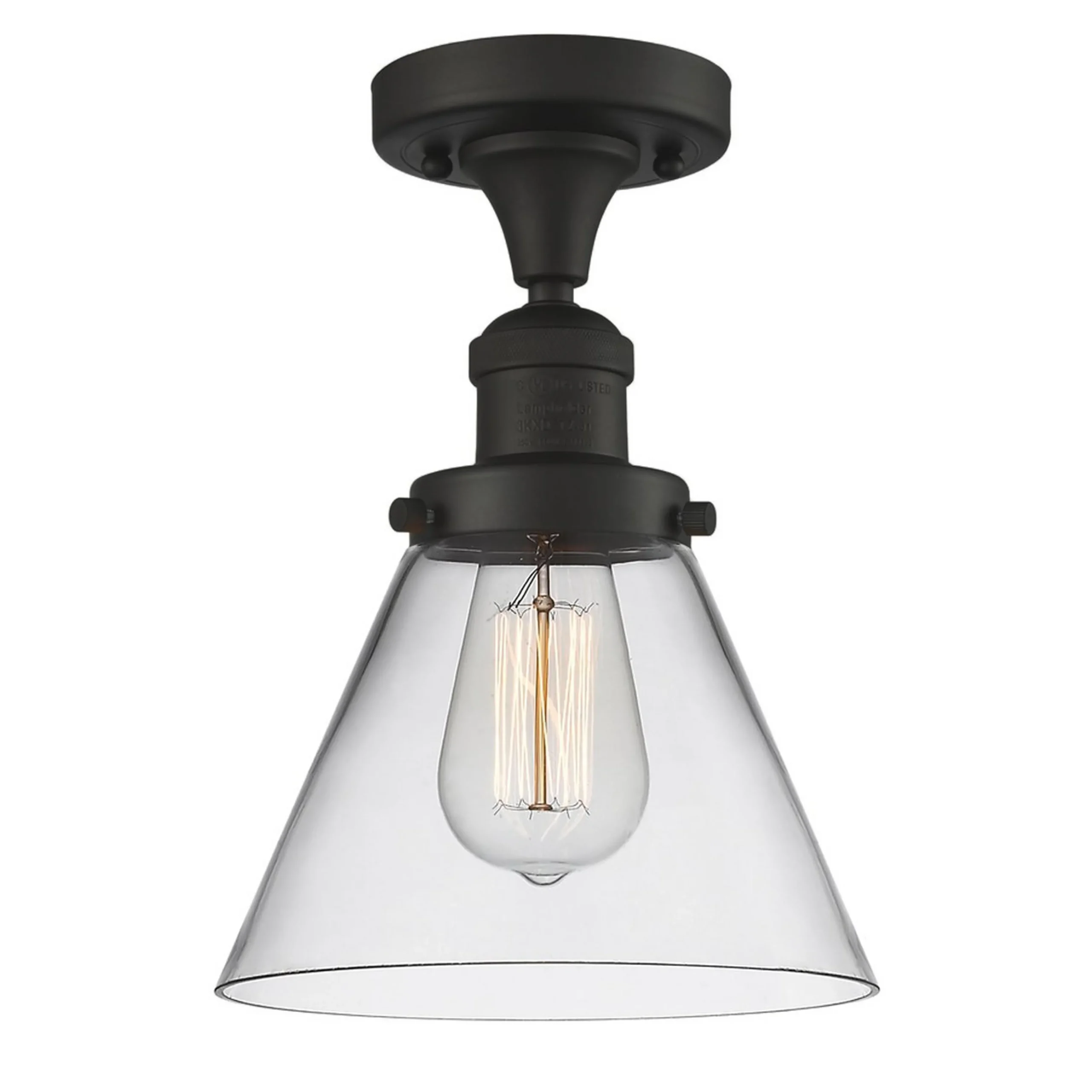 Restoration Stationary Ceiling Light - Clear Glass