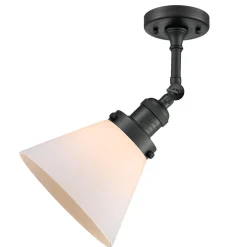 Restoration Swivel Arm Convertible Light - Frosted Glass