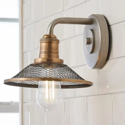 Retro Warehouse Shade Bath Sconce