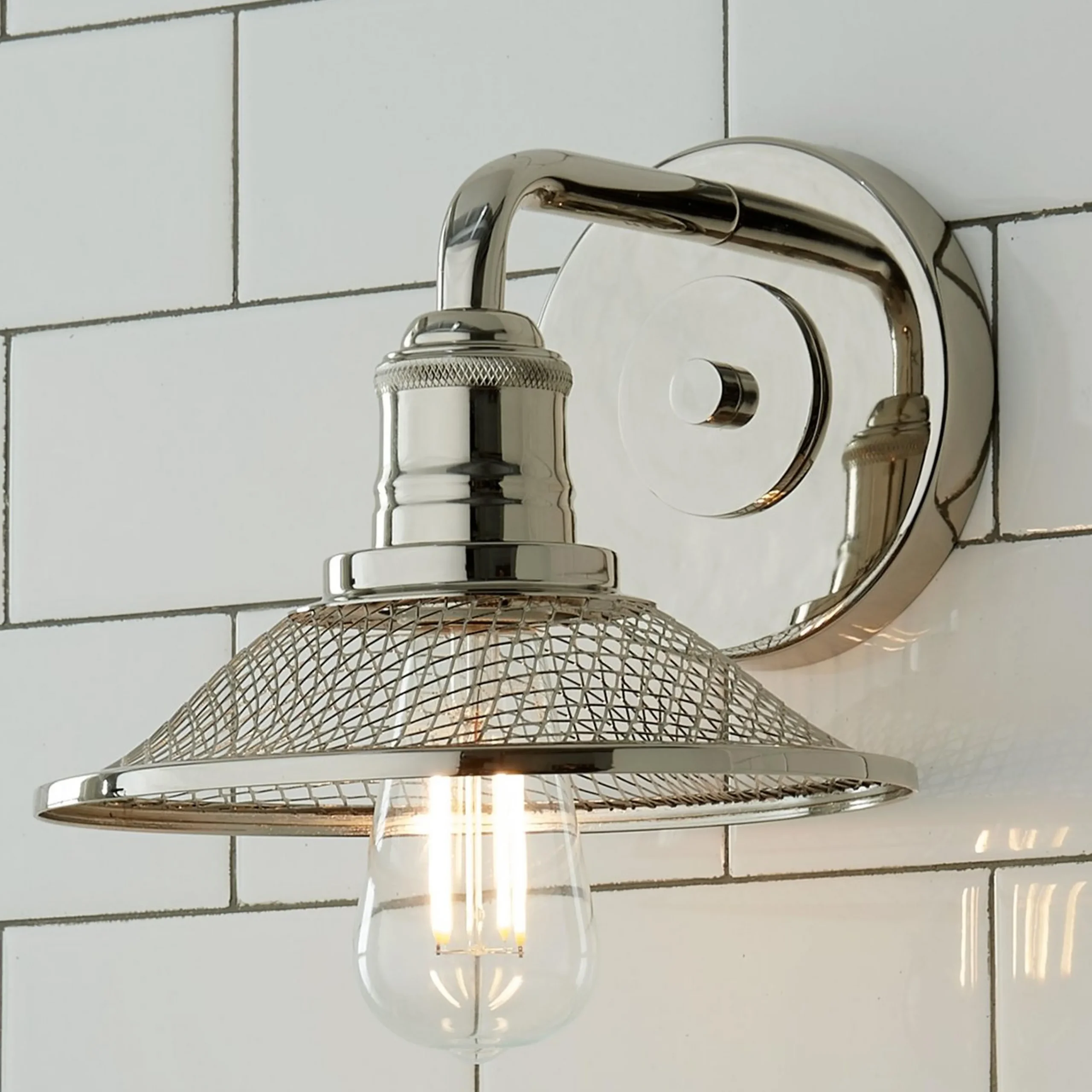 Retro Warehouse Shade Bath Sconce