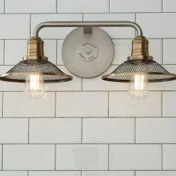 Retro Warehouse Shade Vanity Light - 2 Light