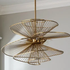 Ribbon Swirl Chandelier - 6 Light