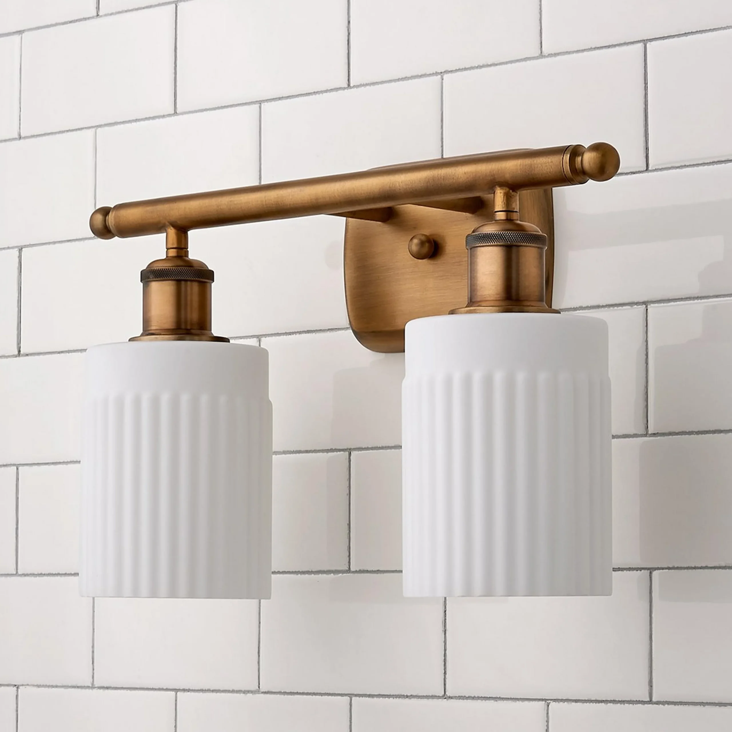 Ridged Austin Vanity Light - 2 Light