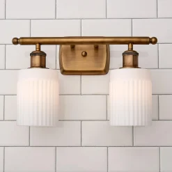 Ridged Austin Vanity Light - 2 Light