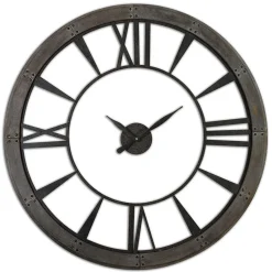 Riveting Industrial Oversized Clock