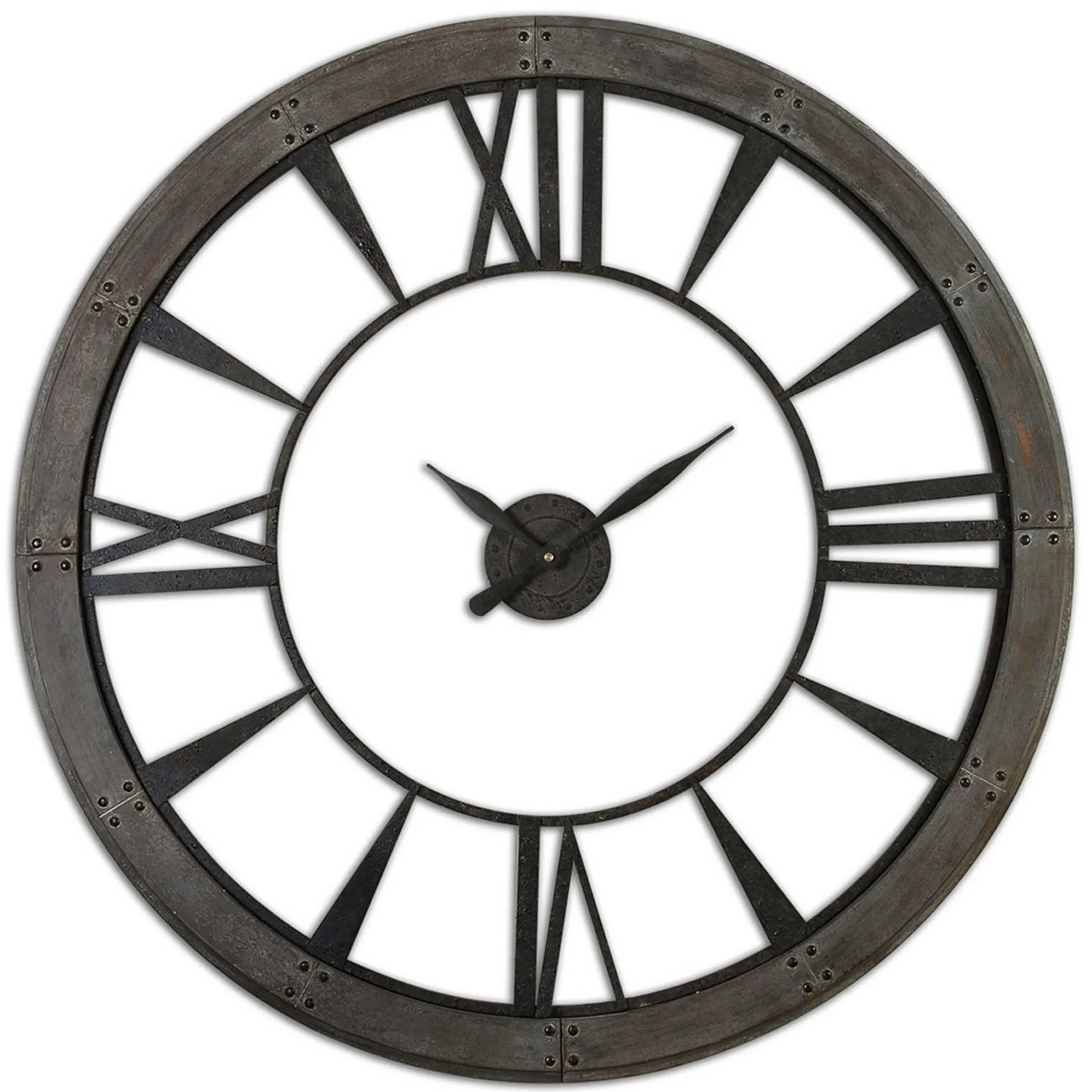Riveting Industrial Oversized Clock