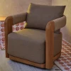 Rope Arm Outdoor Swivel Chair