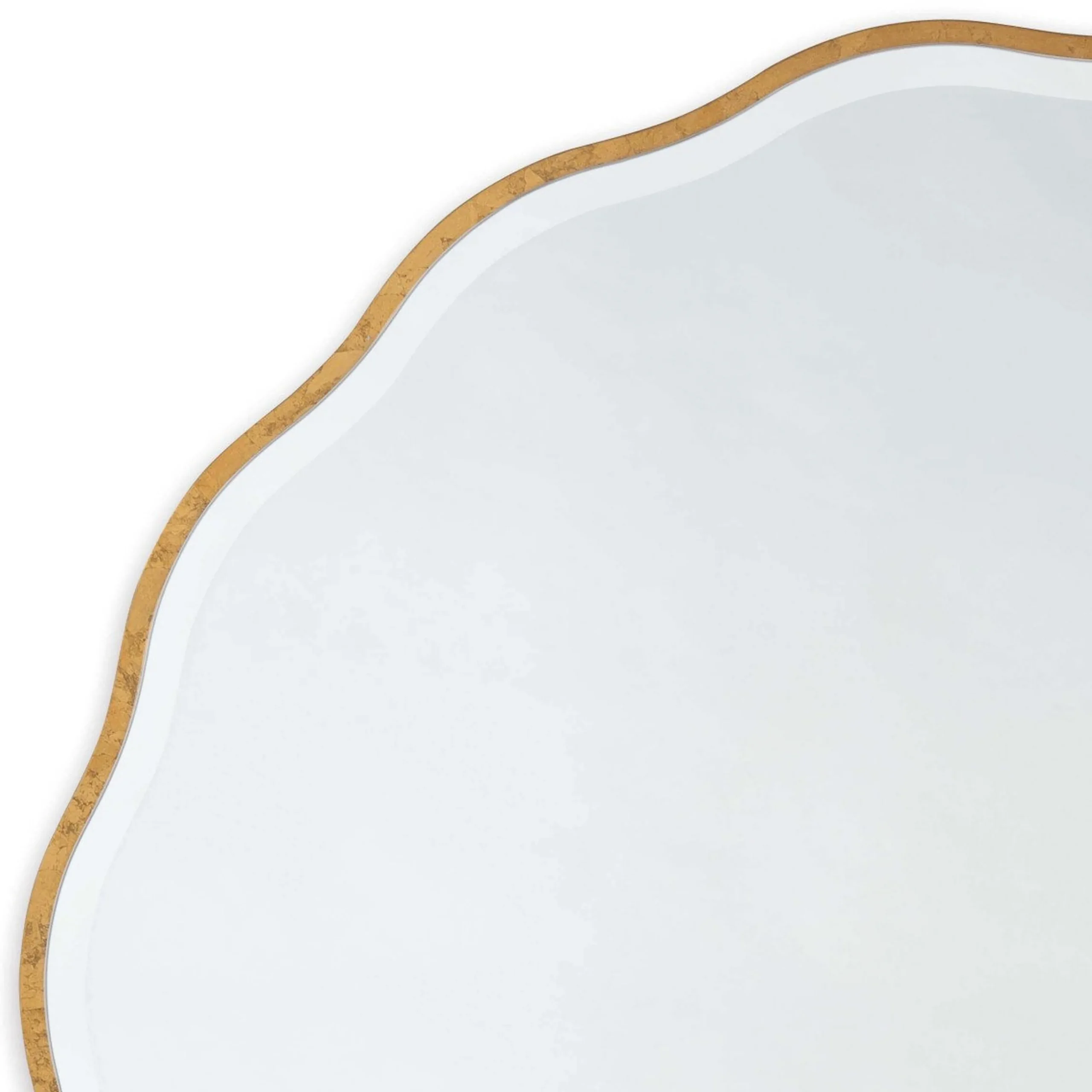 Round Gilded Scallop Mirror - Large
