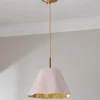 Ruffled Edge Hammered Metal Pendant