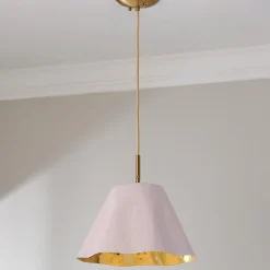Ruffled Edge Hammered Metal Pendant