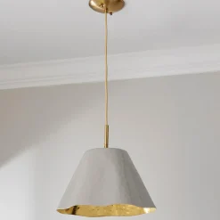 Ruffled Edge Hammered Metal Pendant