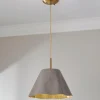Ruffled Edge Hammered Metal Pendant