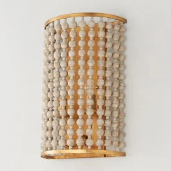 Rustic Beaded Cylinder Sconce