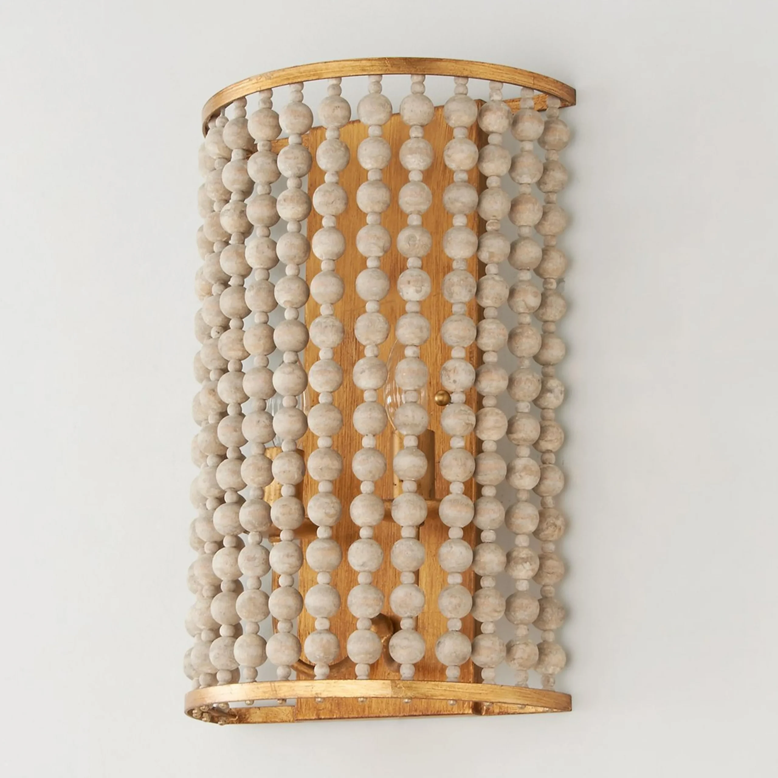Rustic Beaded Cylinder Sconce