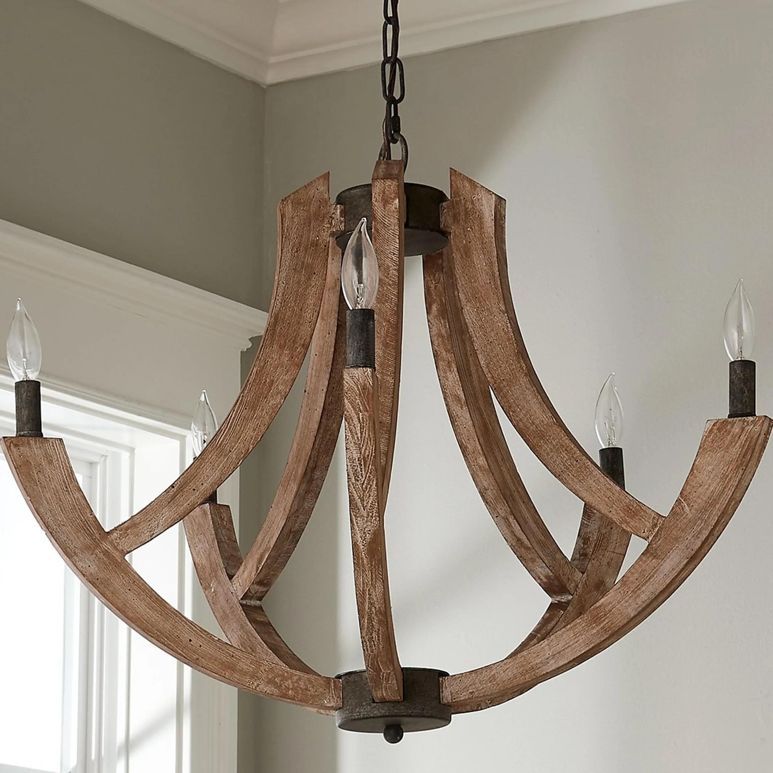 Rustic Brolly Chandelier