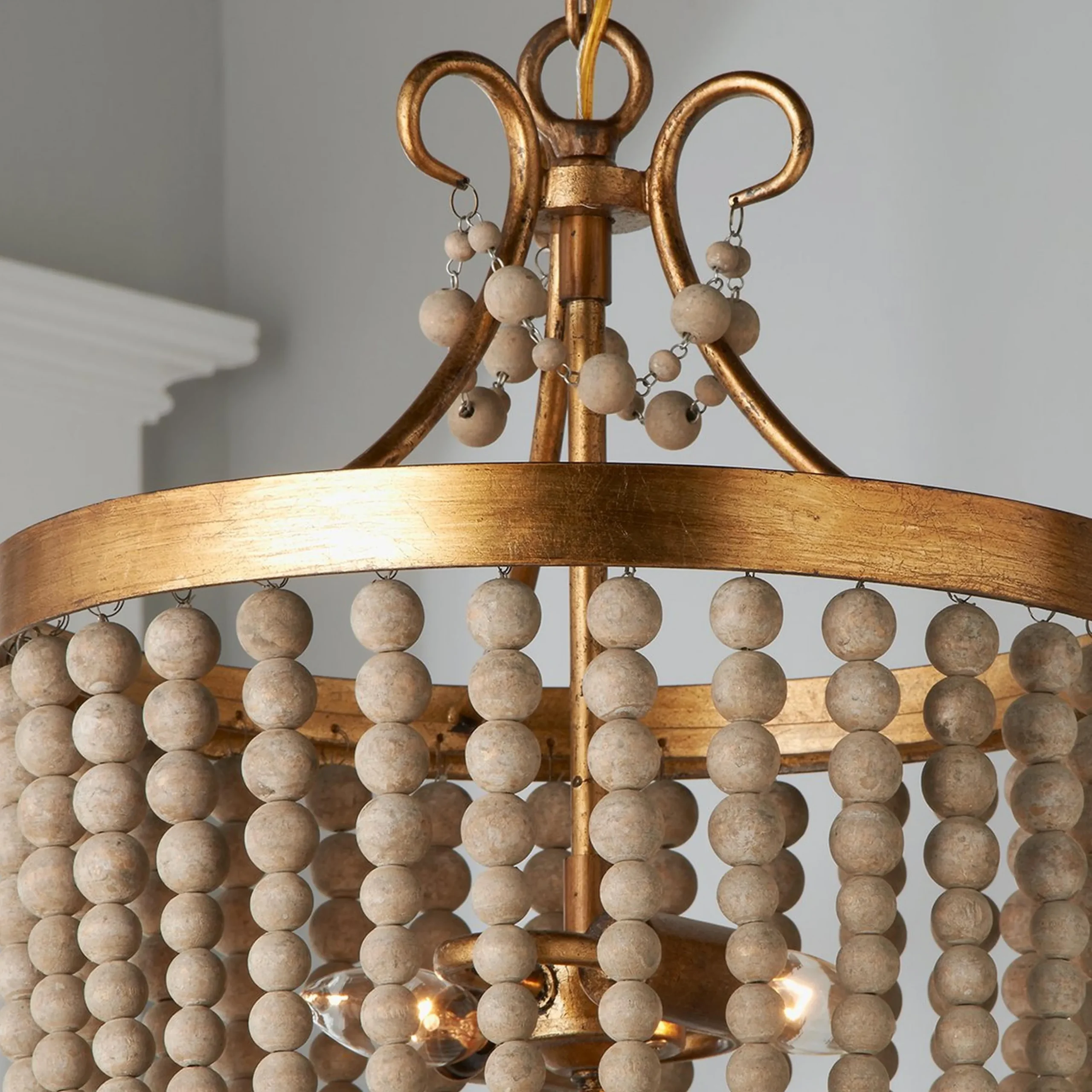 Rustic Glam Draped Mini Chandelier - 2 Light