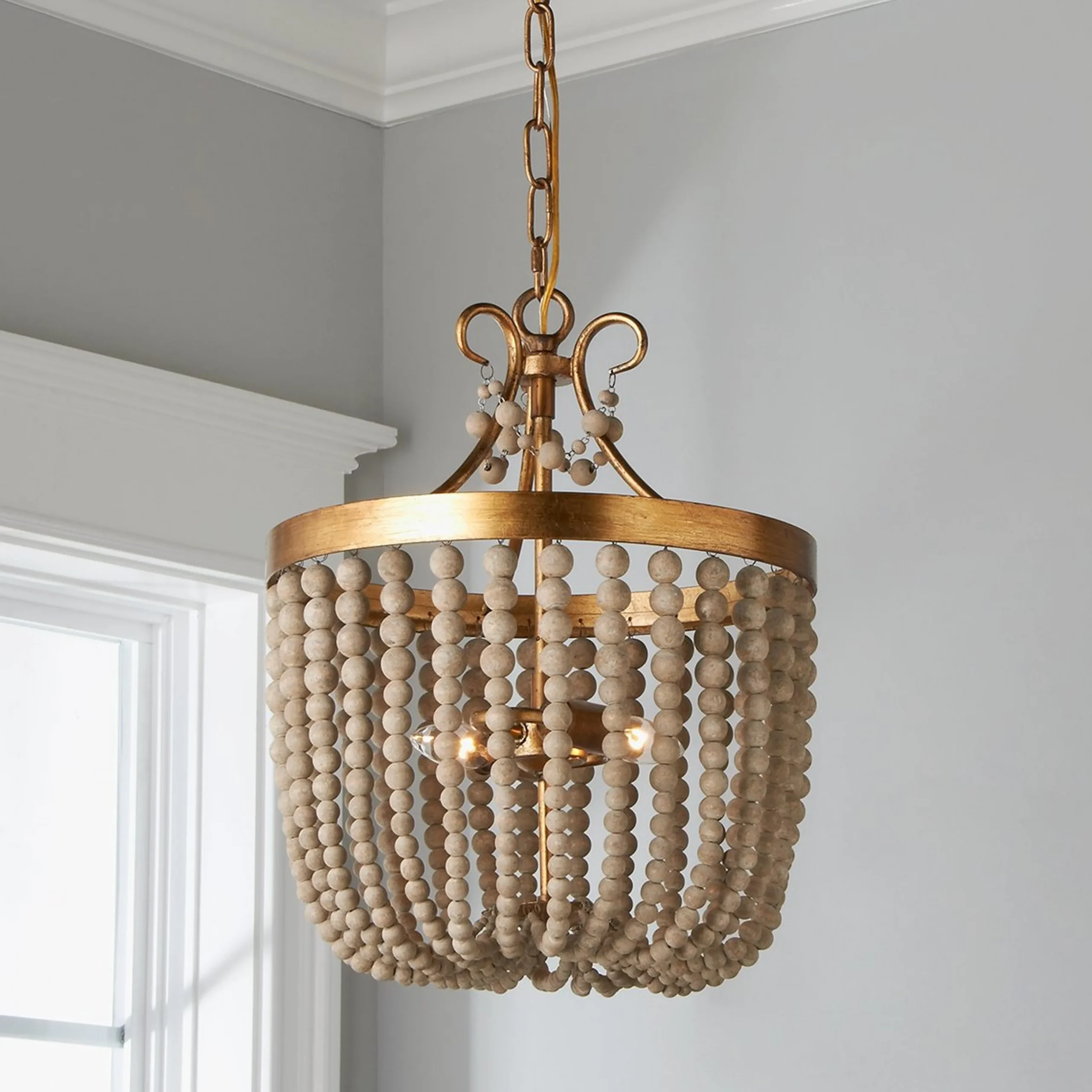 Rustic Glam Draped Mini Chandelier - 2 Light