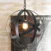 Rustic Metal Strap Globe Lantern - Small 1 Light