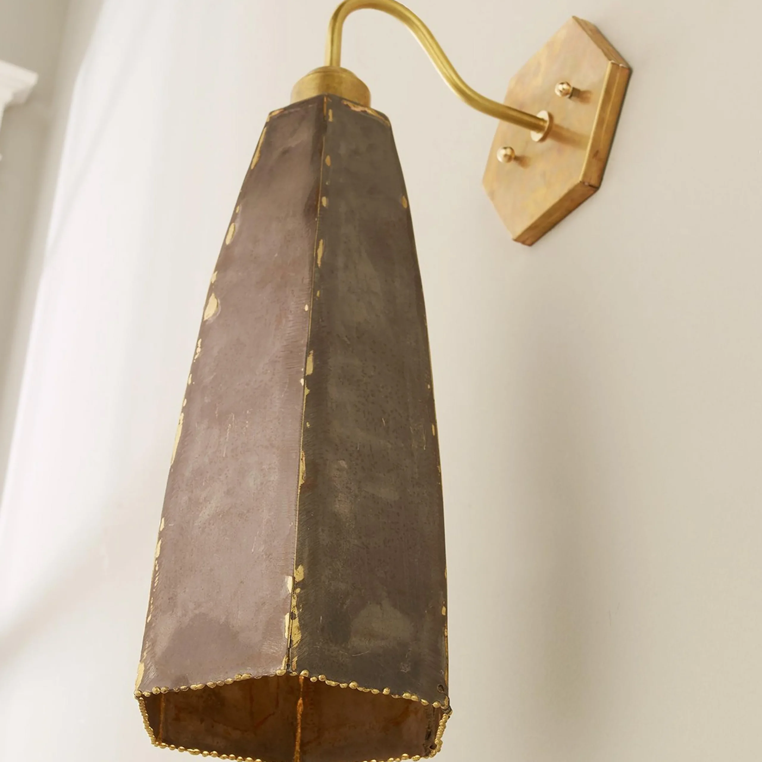Rustic Steel Hexagon Sconce