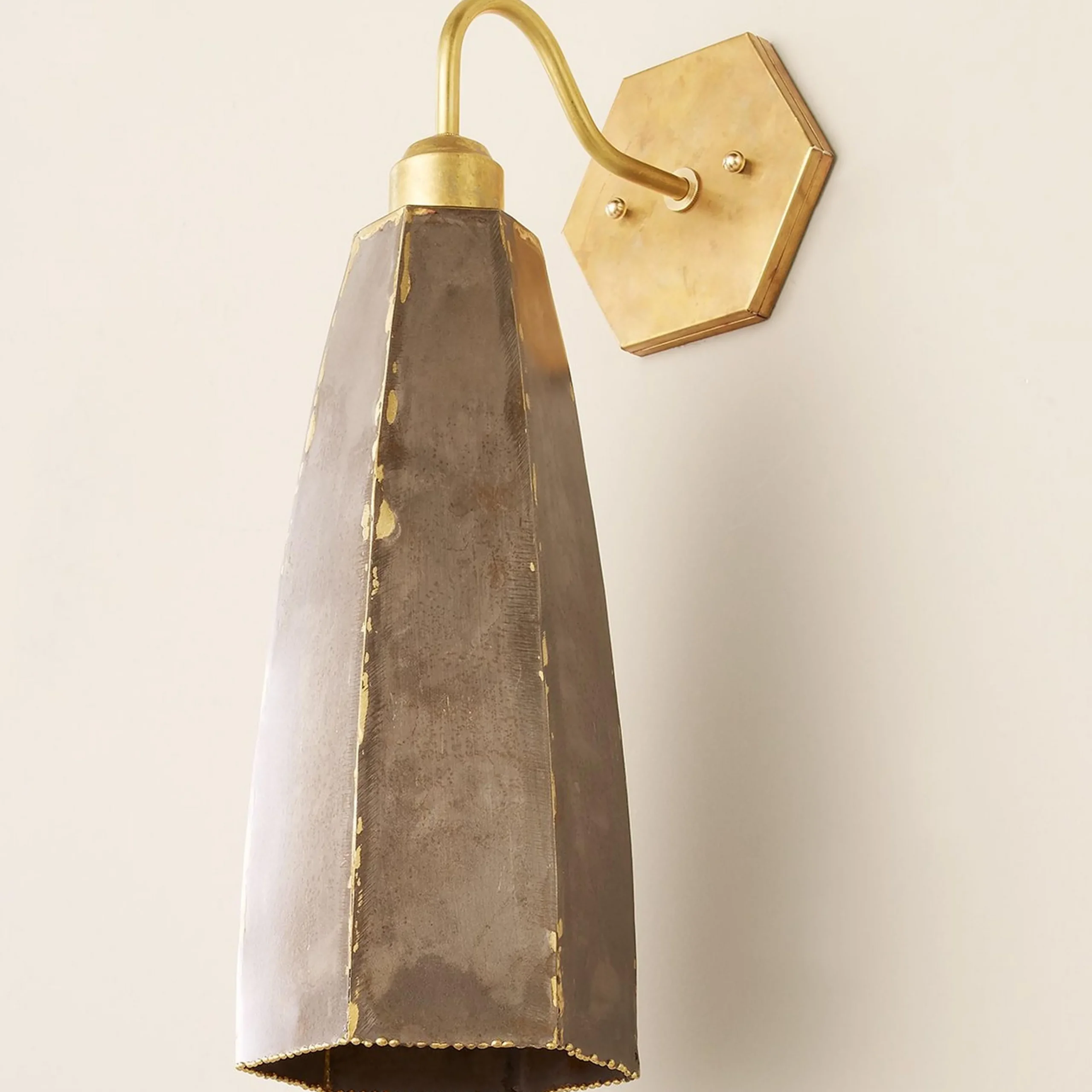 Rustic Steel Hexagon Sconce