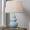 Sassy Ceramic Table Lamp - Lucite Base