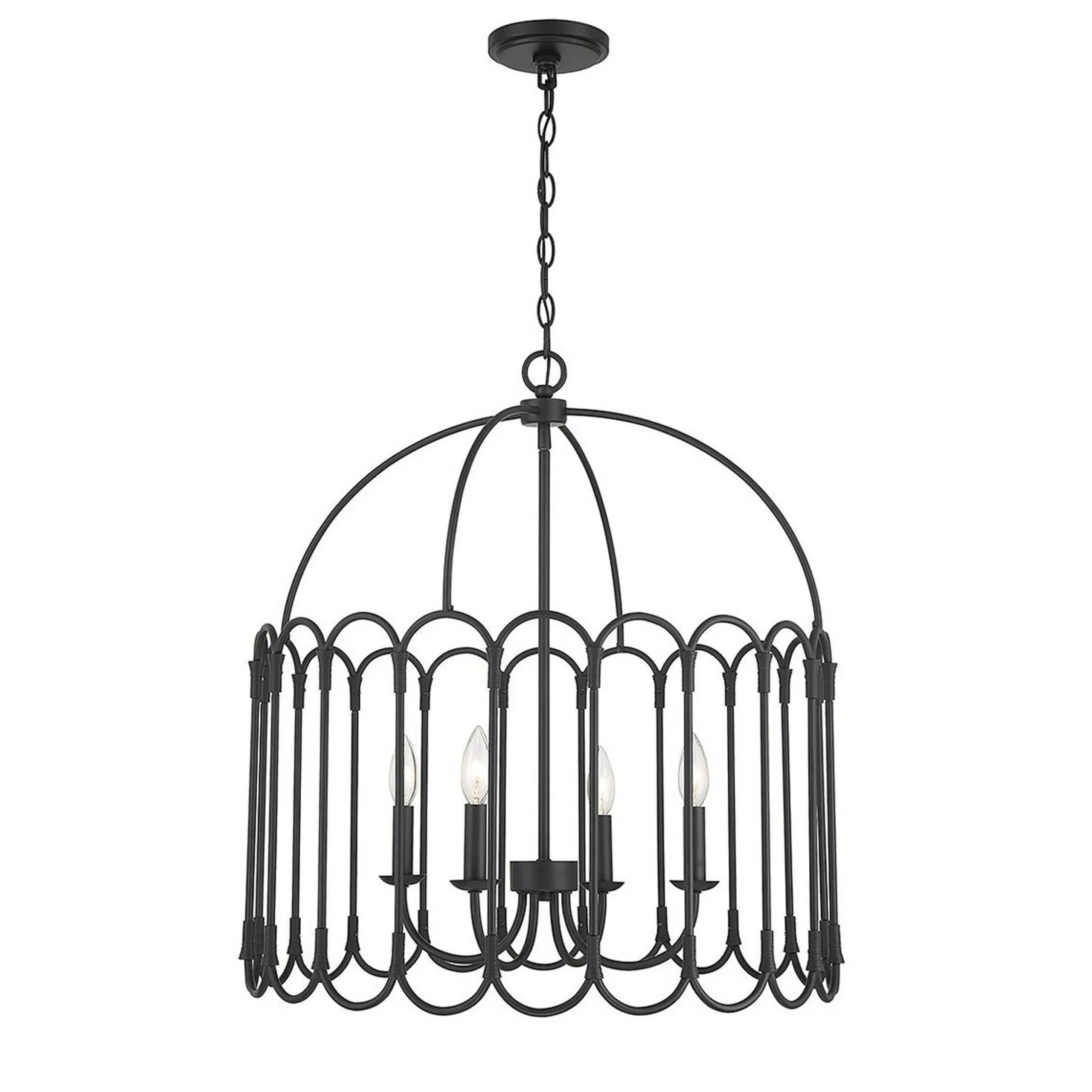 Scalloped Cage Lantern - Large