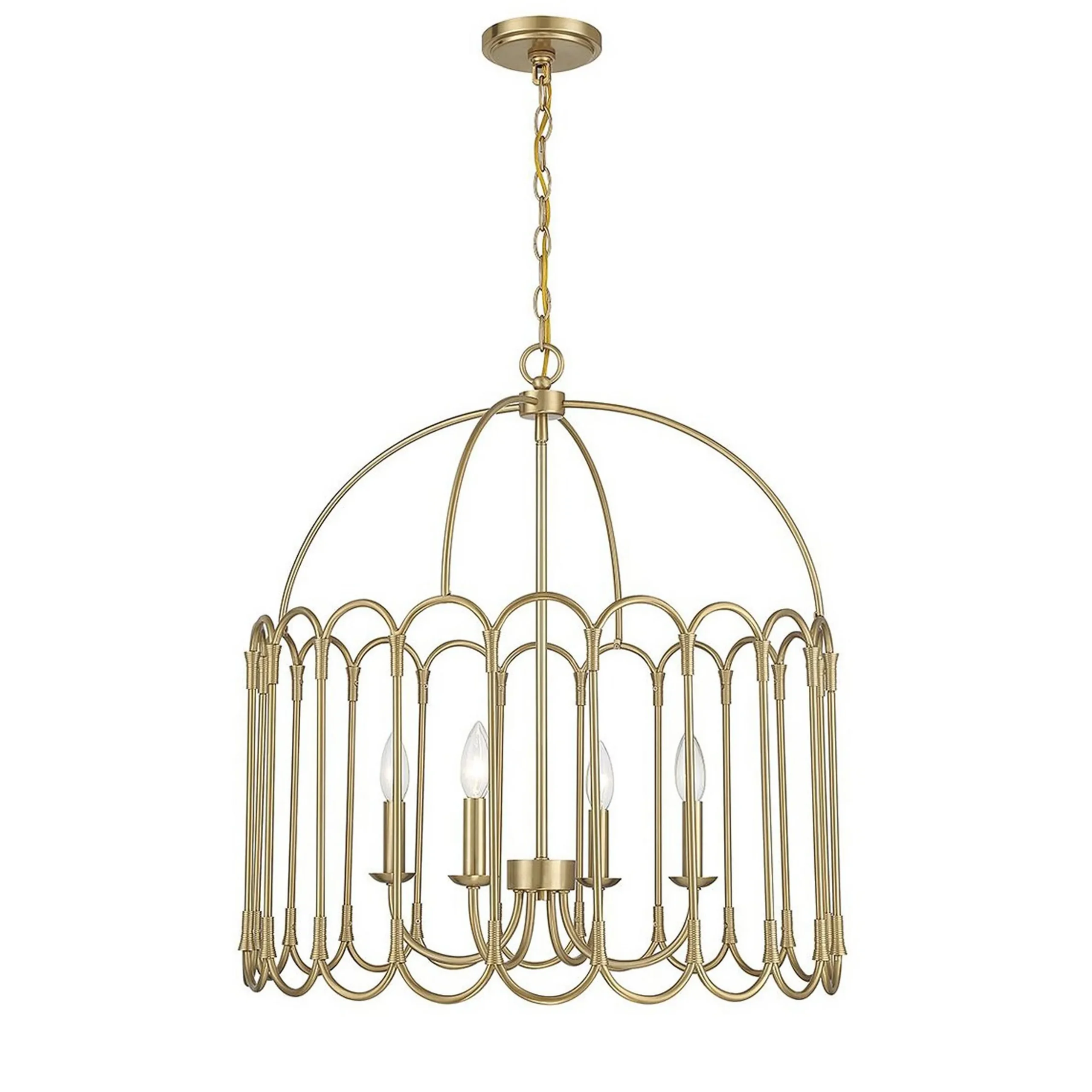 Scalloped Cage Lantern - Large
