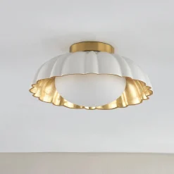 Scalloped Ceramic Ceiling Light