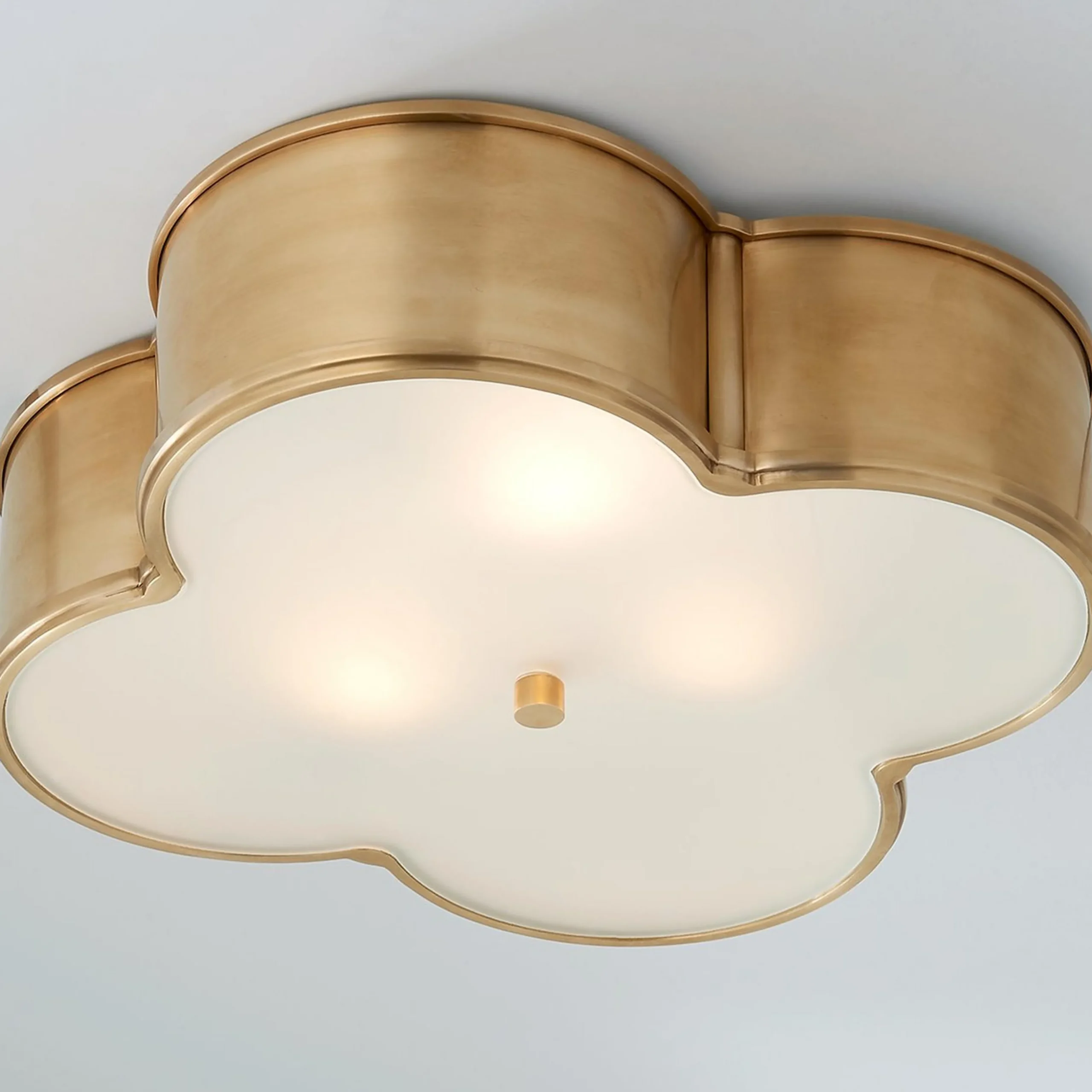 Scalloped Metal Ceiling Light - Large