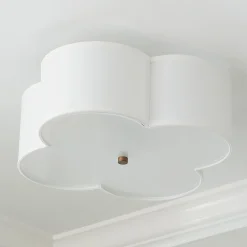 Scalloped Shade Semi-Flush Ceiling Light - 4 light