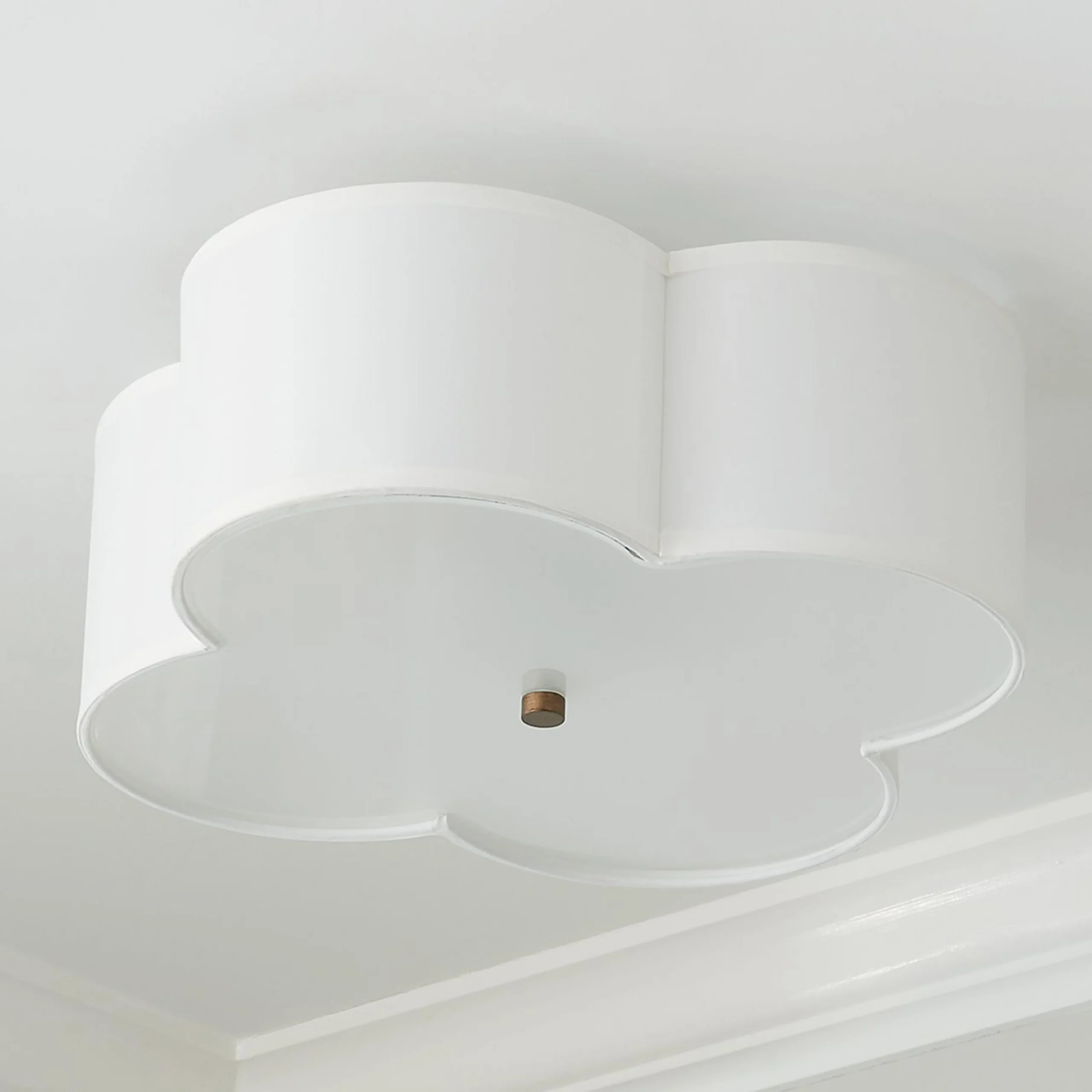 Scalloped Shade Semi-Flush Ceiling Light - 4 light