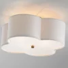 Scalloped Shade Semi-Flush Ceiling Light - 2 Light