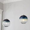 Sea and Sand Globe Art Glass Pendant