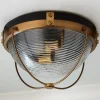 Seafarer Ribbed Glass Ceiling Light