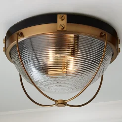 Seafarer Ribbed Glass Ceiling Light