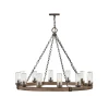 Seeded Contrast Outdoor Ring Chandelier - 12 Light