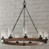 Seeded Contrast Outdoor Ring Chandelier - 9 Light