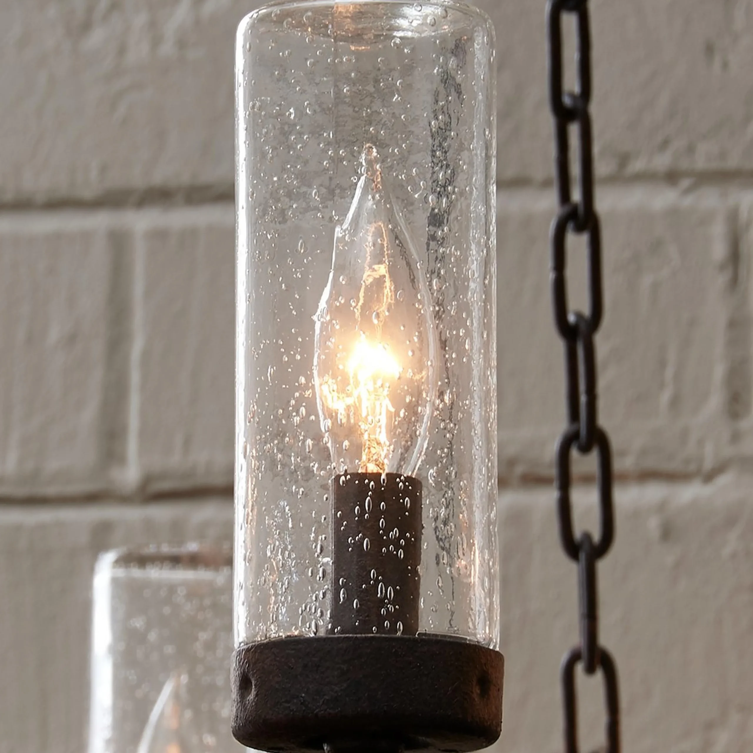 Seeded Contrast Outdoor Ring Chandelier - 9 Light