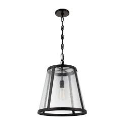 Seeded Glass Transitional Pendant - Medium