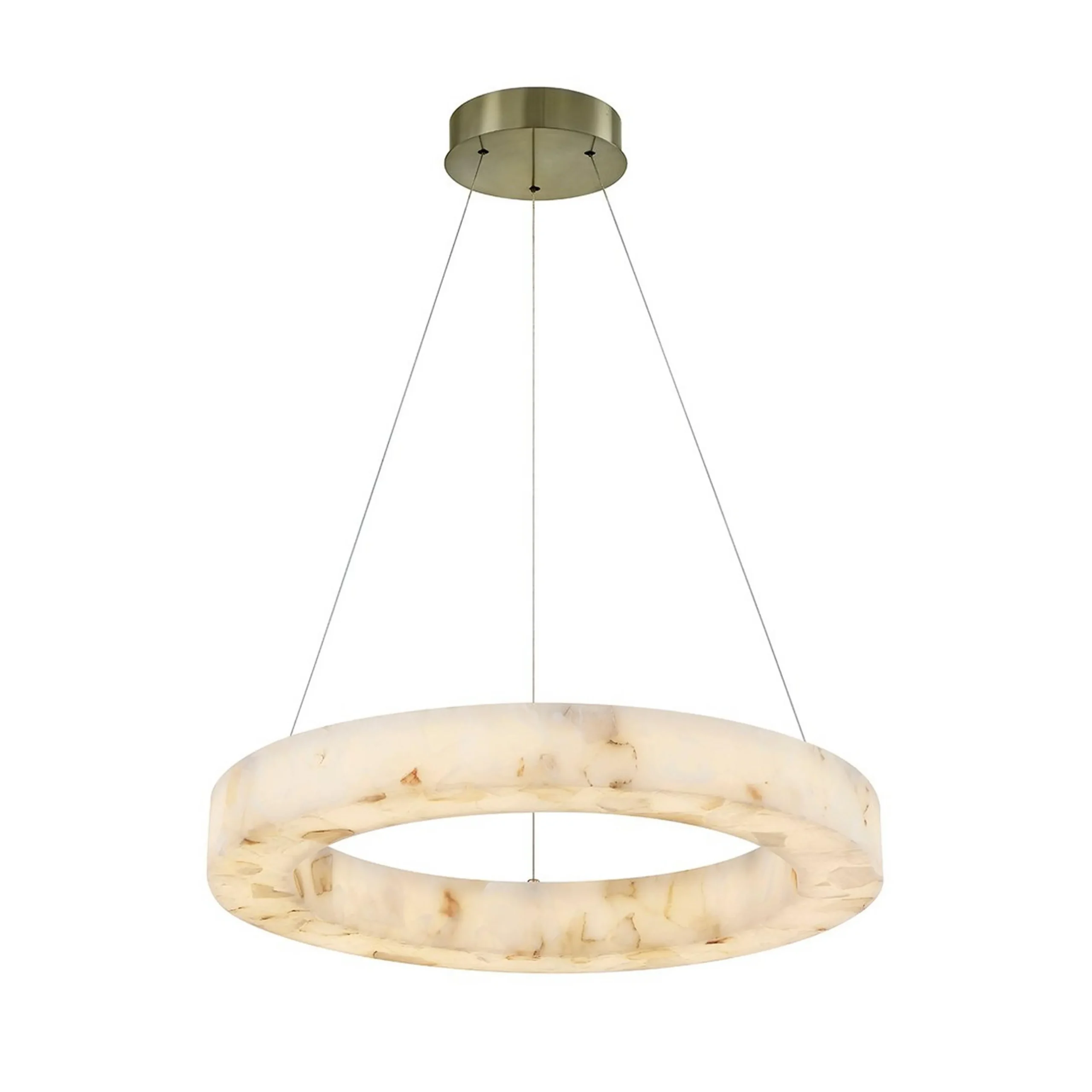 Septimus Ring Chandelier - Small - Genuine Alabaster