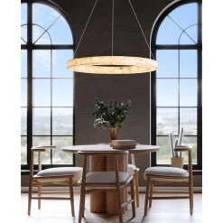 Septimus Ring Chandelier - Small - Faux Alabaster